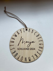 HOLZANHÄNGER für Schultüte personalisiert